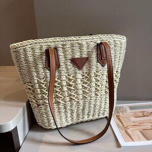 Prada straw bag raffia hand-woven bag